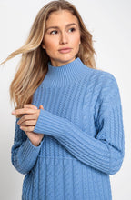 Sterling Blue Cable Knit Cora Jumper