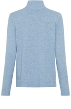 Sterling Blue Cable Knit High Neck Jumper