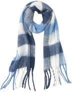 Sterling Blue Checked Oversized Scarf