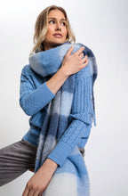 Sterling Blue Checked Oversized Scarf