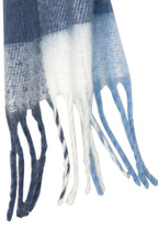 Sterling Blue Checked Oversized Scarf