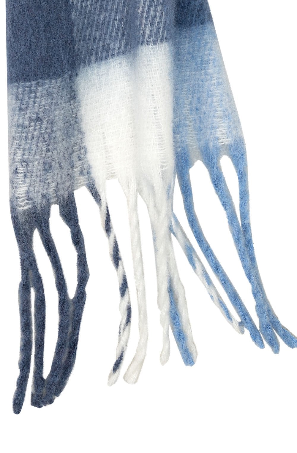 Sterling Blue Checked Oversized Scarf
