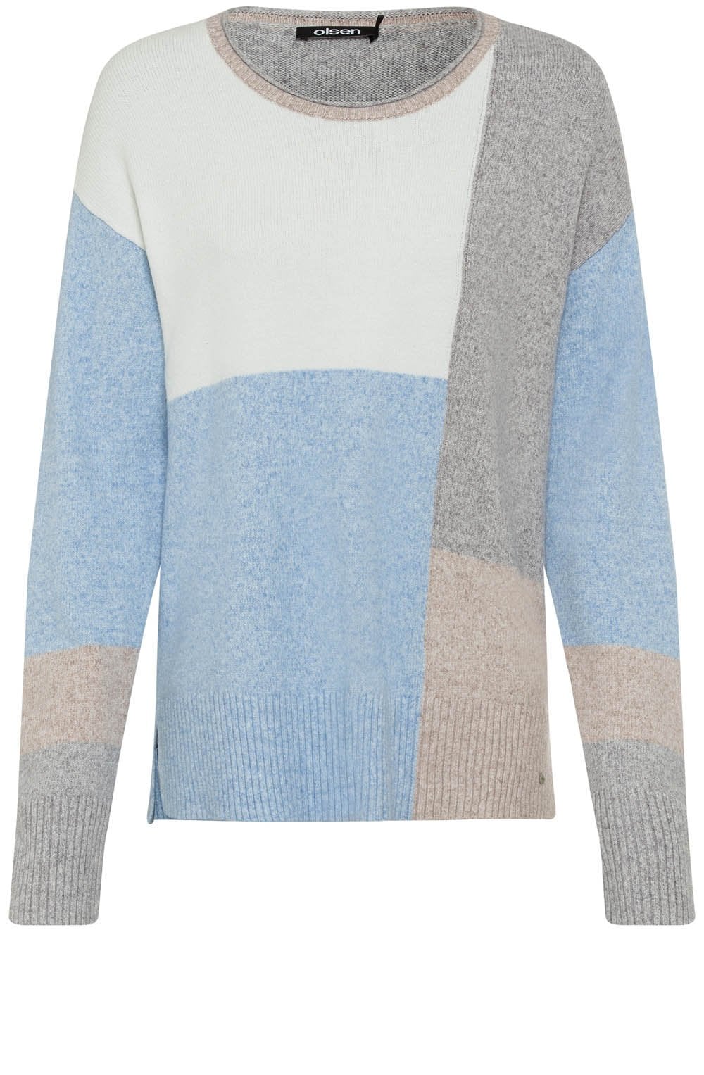Sterling Blue Colour Block Cora Jumper