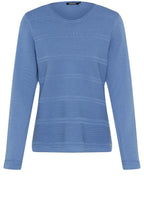 Sterling Blue Horizontal Ribbed Jumper