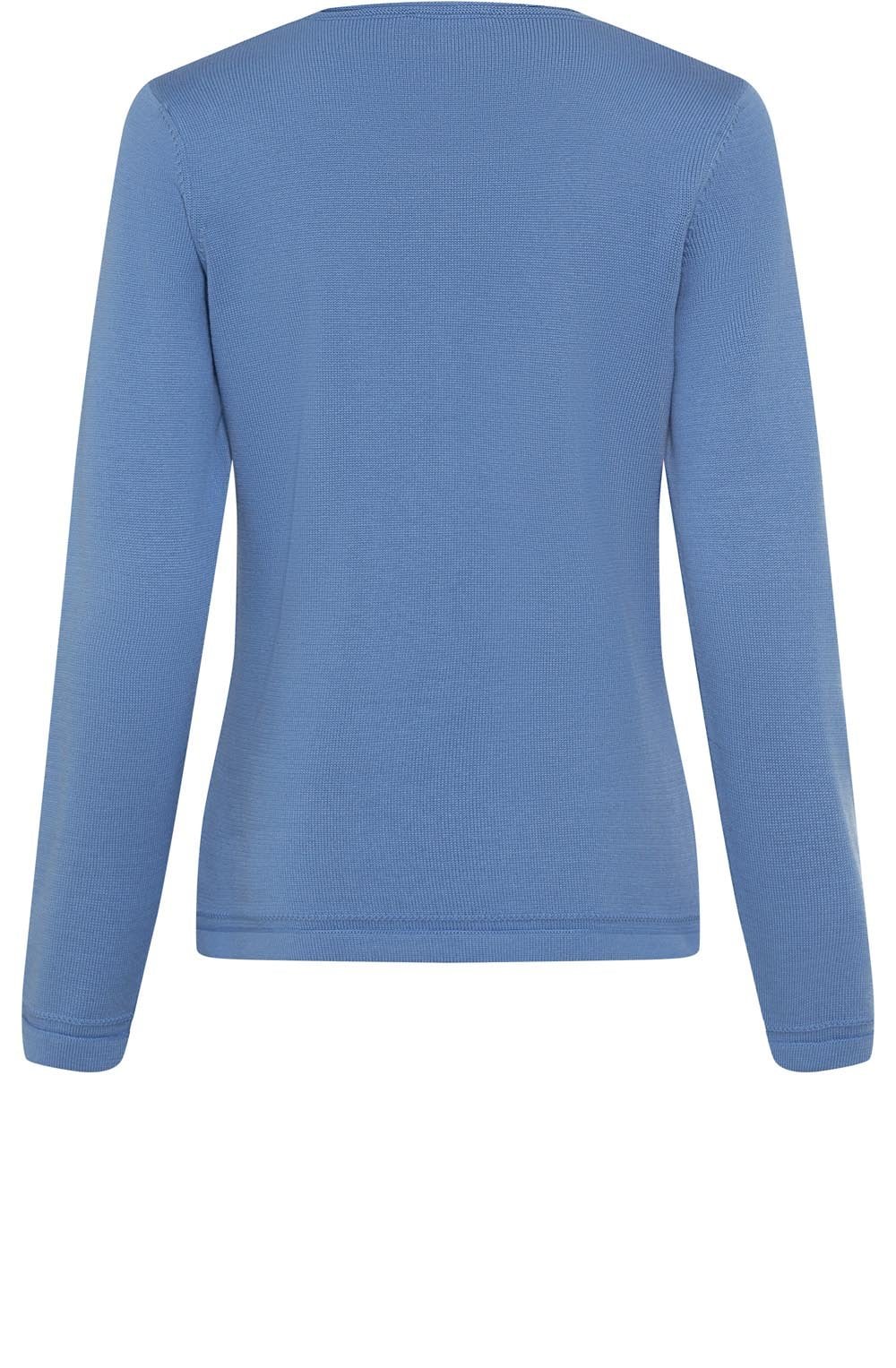 Sterling Blue Horizontal Ribbed Jumper
