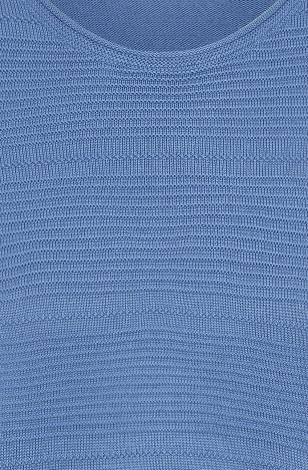 Sterling Blue Horizontal Ribbed Jumper