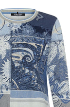 Sterling Blue Patchwork Print Hannah Top