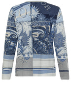 Sterling Blue Patchwork Print Hannah Top