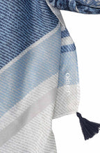 Sterling Blue Tasselled Scarf