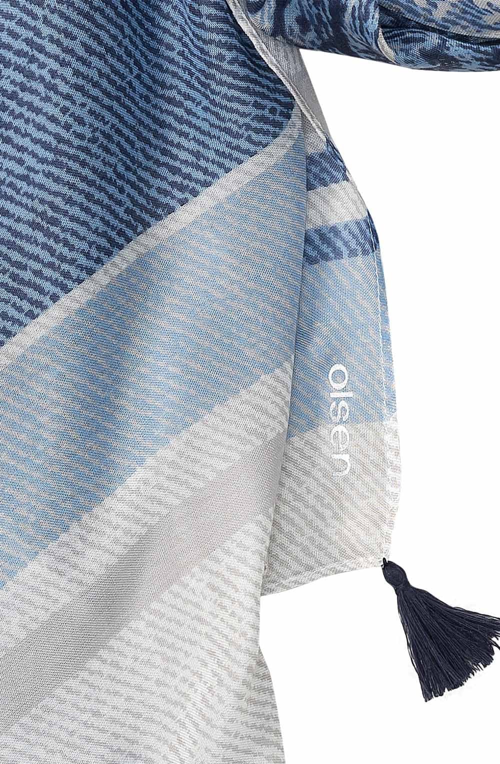 Sterling Blue Tasselled Scarf