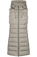 Stone Green Quilted Long Gilet