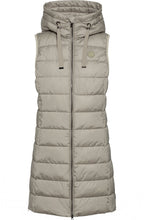 Stone Green Quilted Long Gilet