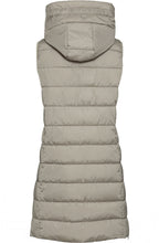 Stone Green Quilted Long Gilet