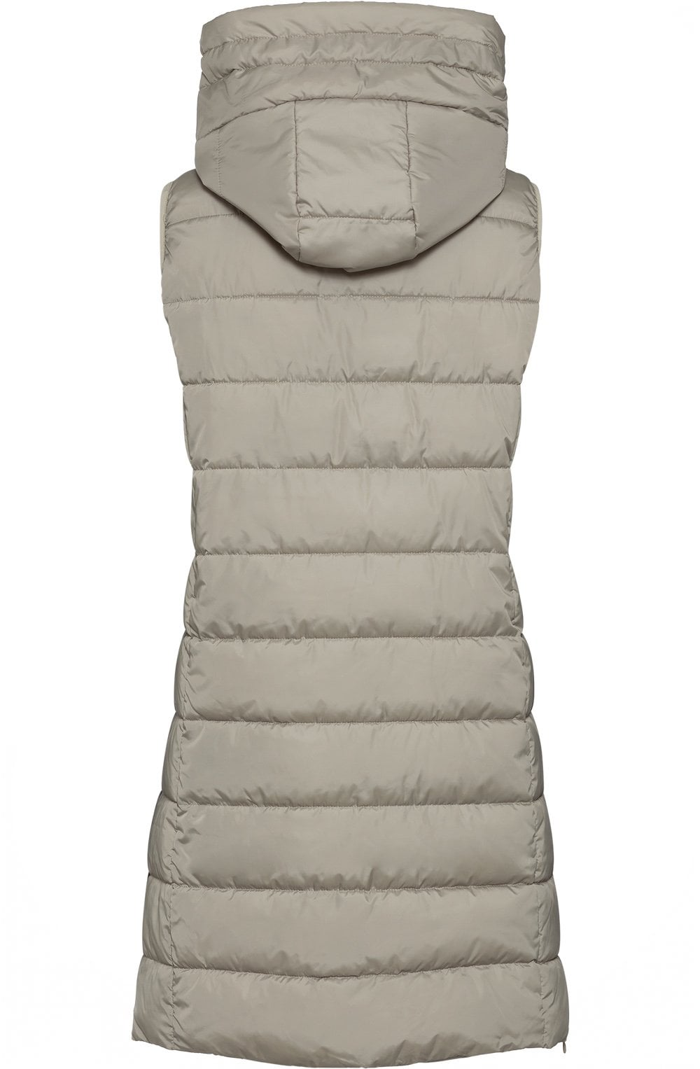 Stone Green Quilted Long Gilet