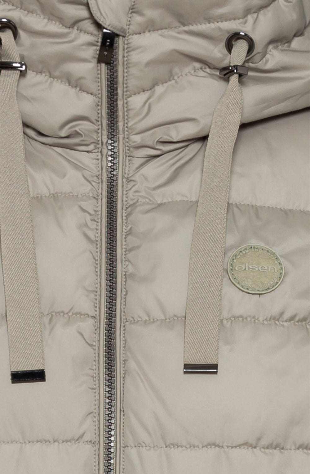 Stone Green Quilted Long Gilet