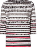 Striped Animal Print Top