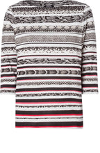 Striped Animal Print Top