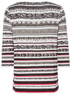 Striped Animal Print Top