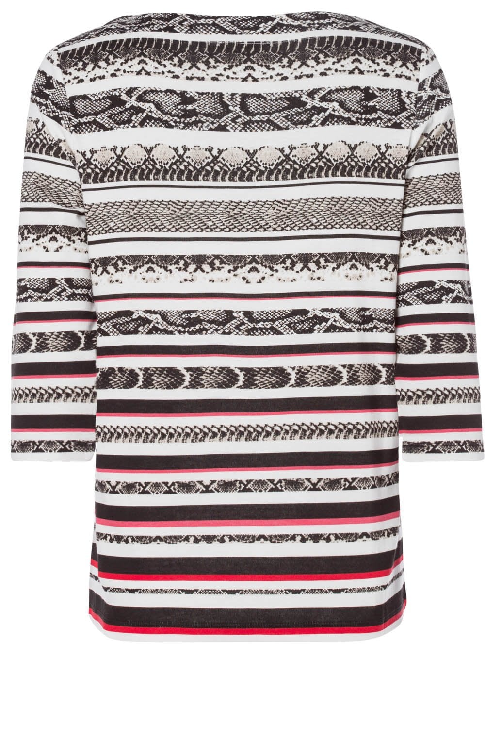 Striped Animal Print Top