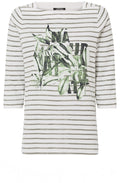 Striped Floral Design Top