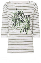 Striped Floral Design Top