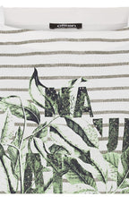 Striped Floral Design Top