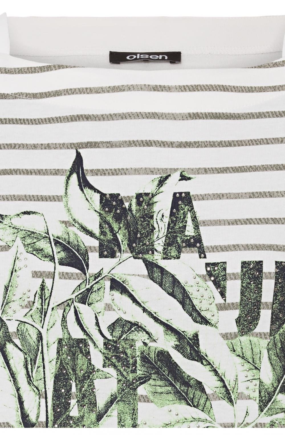 Striped Floral Design Top