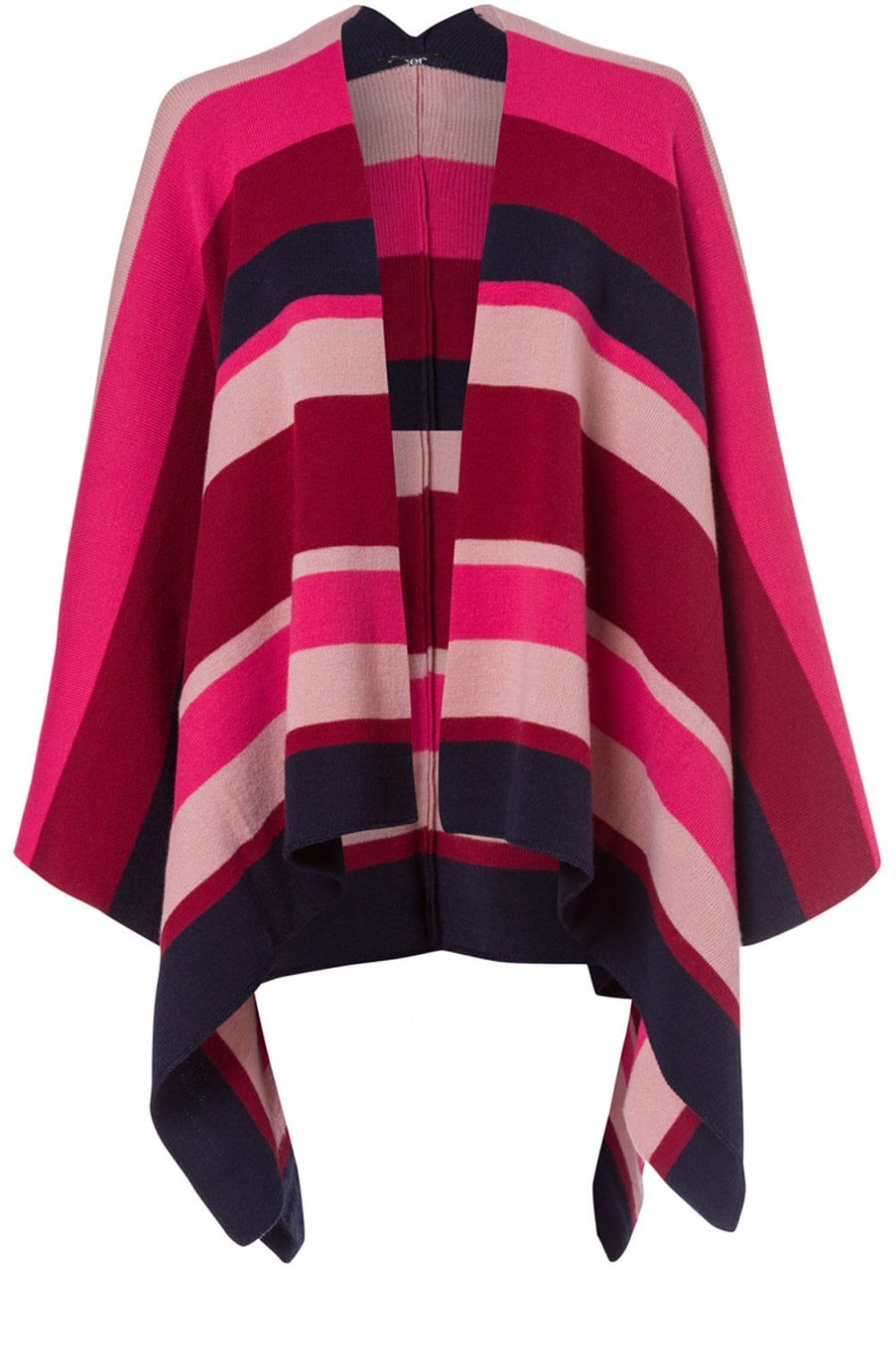 Striped Knit Poncho
