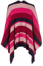 Striped Knit Poncho