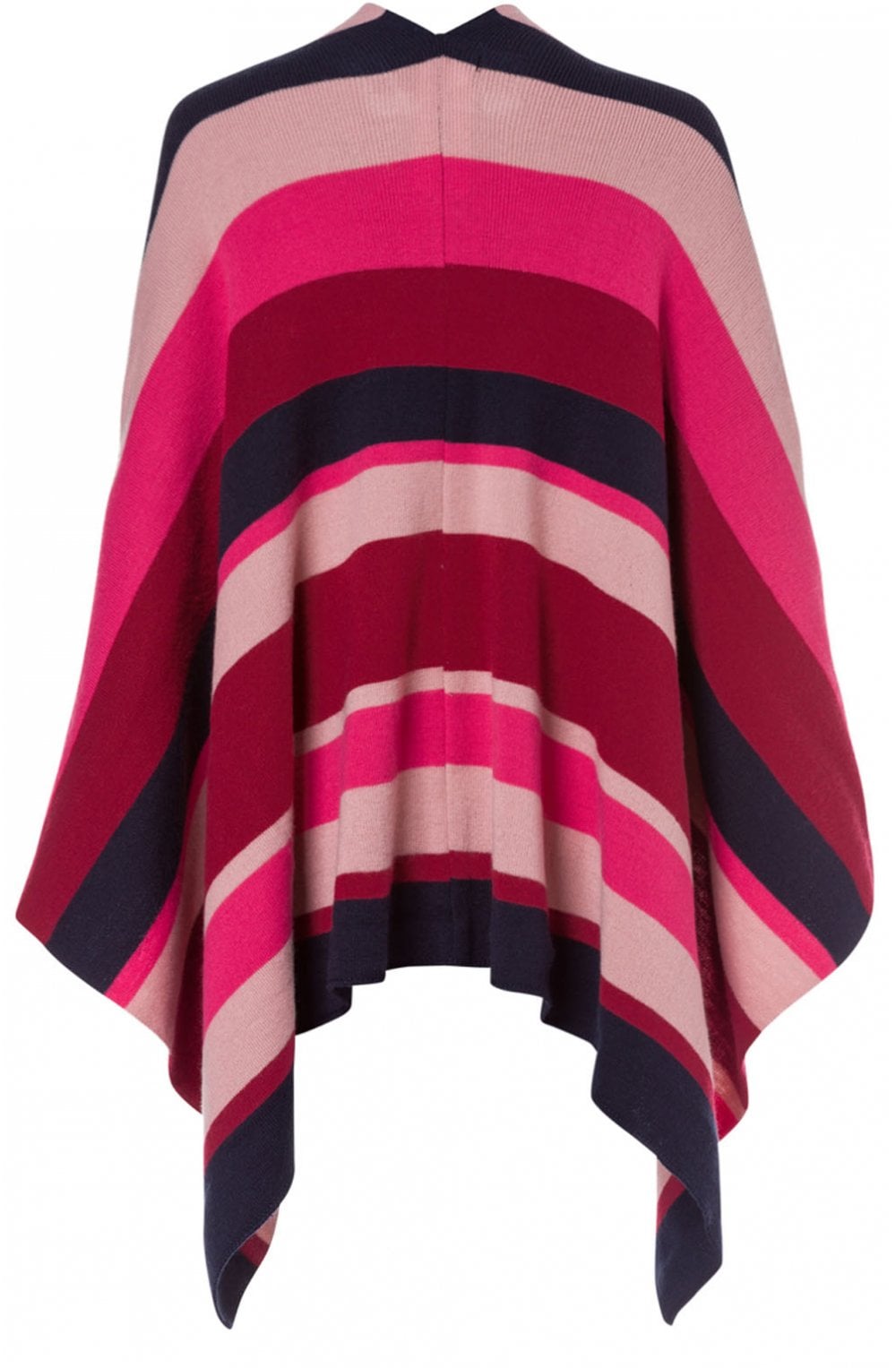 Striped Knit Poncho