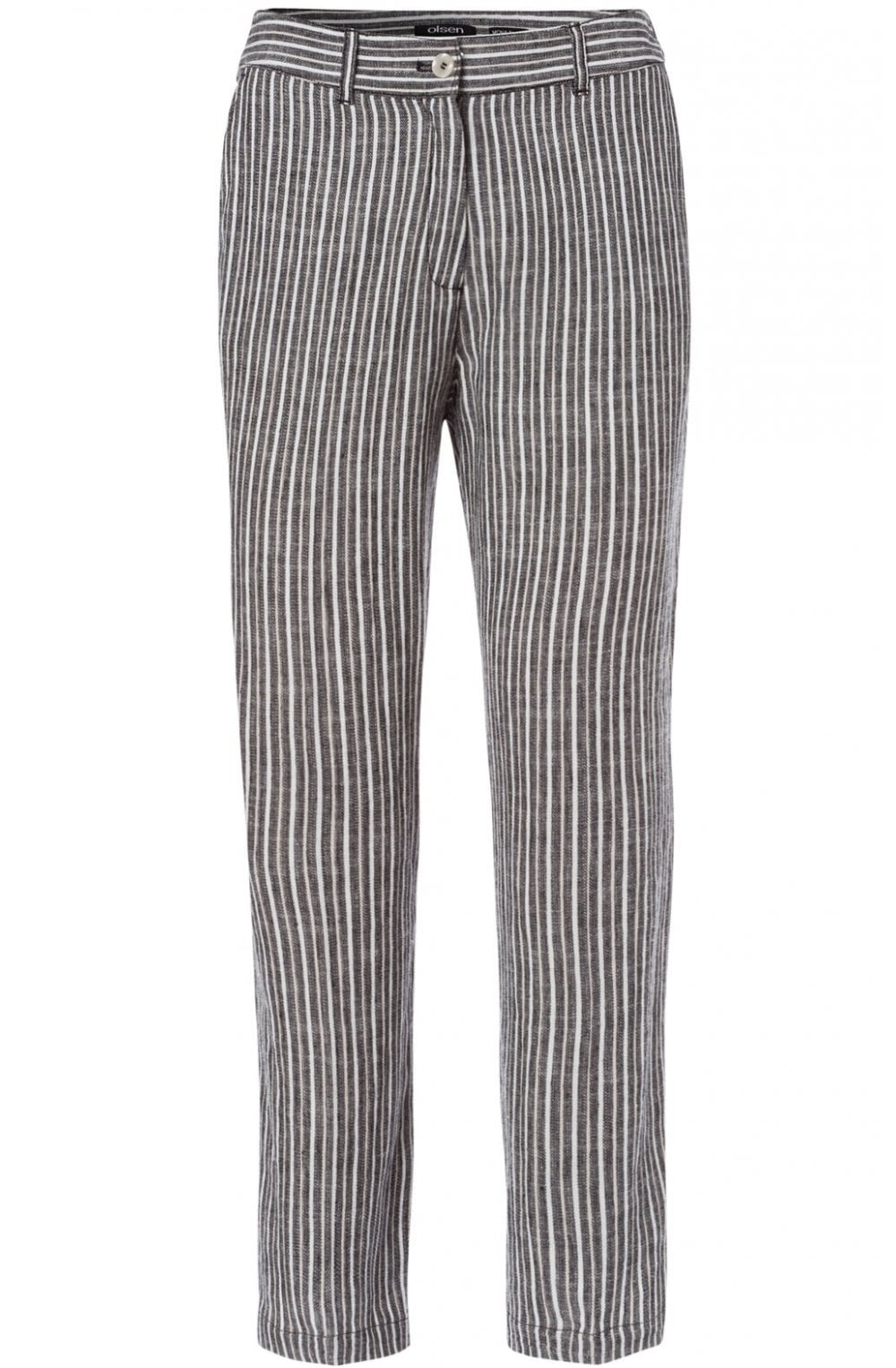 Striped Mona Linen Trousers