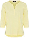 Sun Yellow Light Jersey Tunic Neck Hannah Top