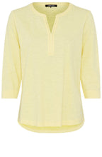 Sun Yellow Light Jersey Tunic Neck Hannah Top