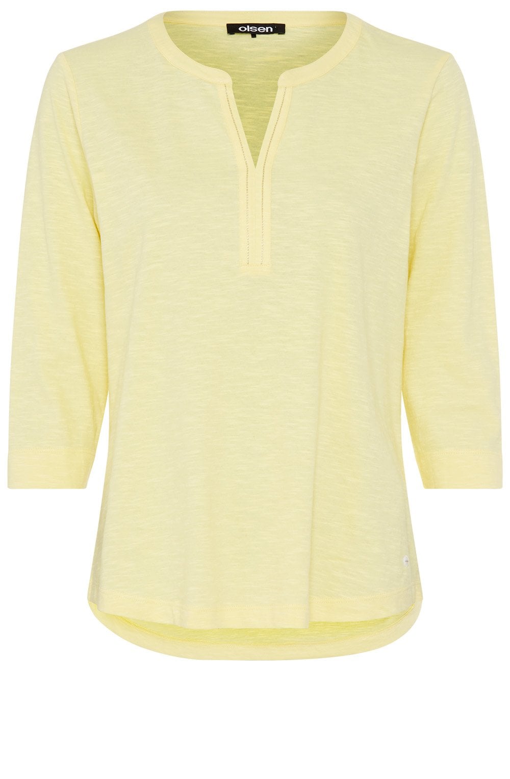 Sun Yellow Light Jersey Tunic Neck Hannah Top