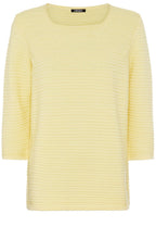 Sun Yellow Square Neck Henny Jumper