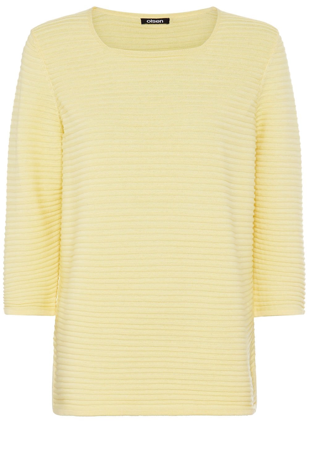 Sun Yellow Square Neck Henny Jumper