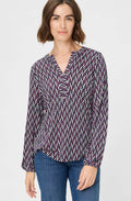 Sweet Orchid Bold Print Tunic Neck Hannah Top