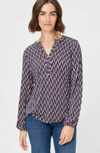 Sweet Orchid Bold Print Tunic Neck Hannah Top