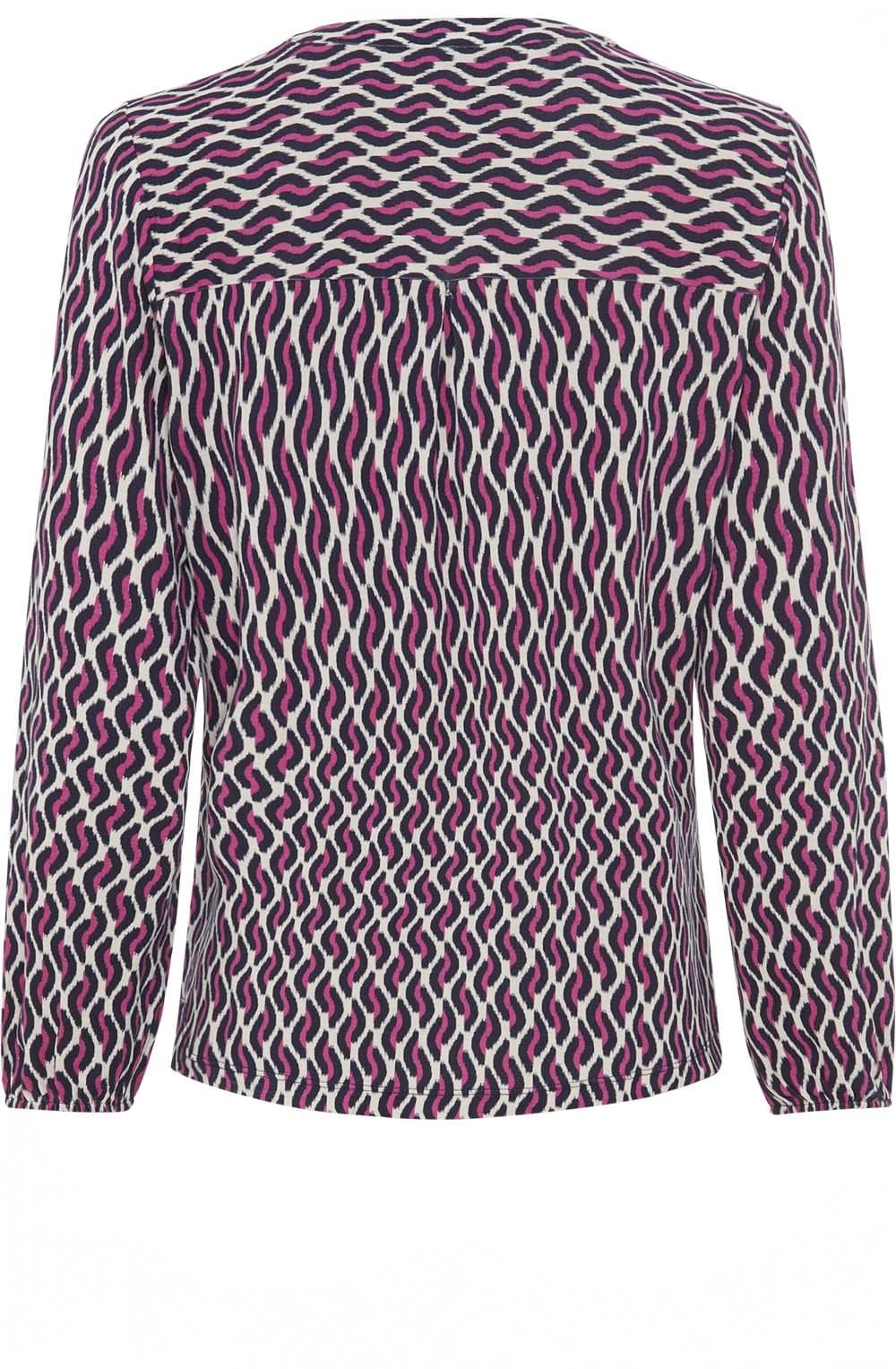 Sweet Orchid Bold Print Tunic Neck Hannah Top