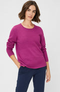 Sweet Orchid Horizontal Knit Henny Jumper