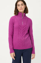 Sweet Orchid Zip Neck Jumper
