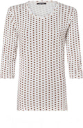 Tan Spot Print Top