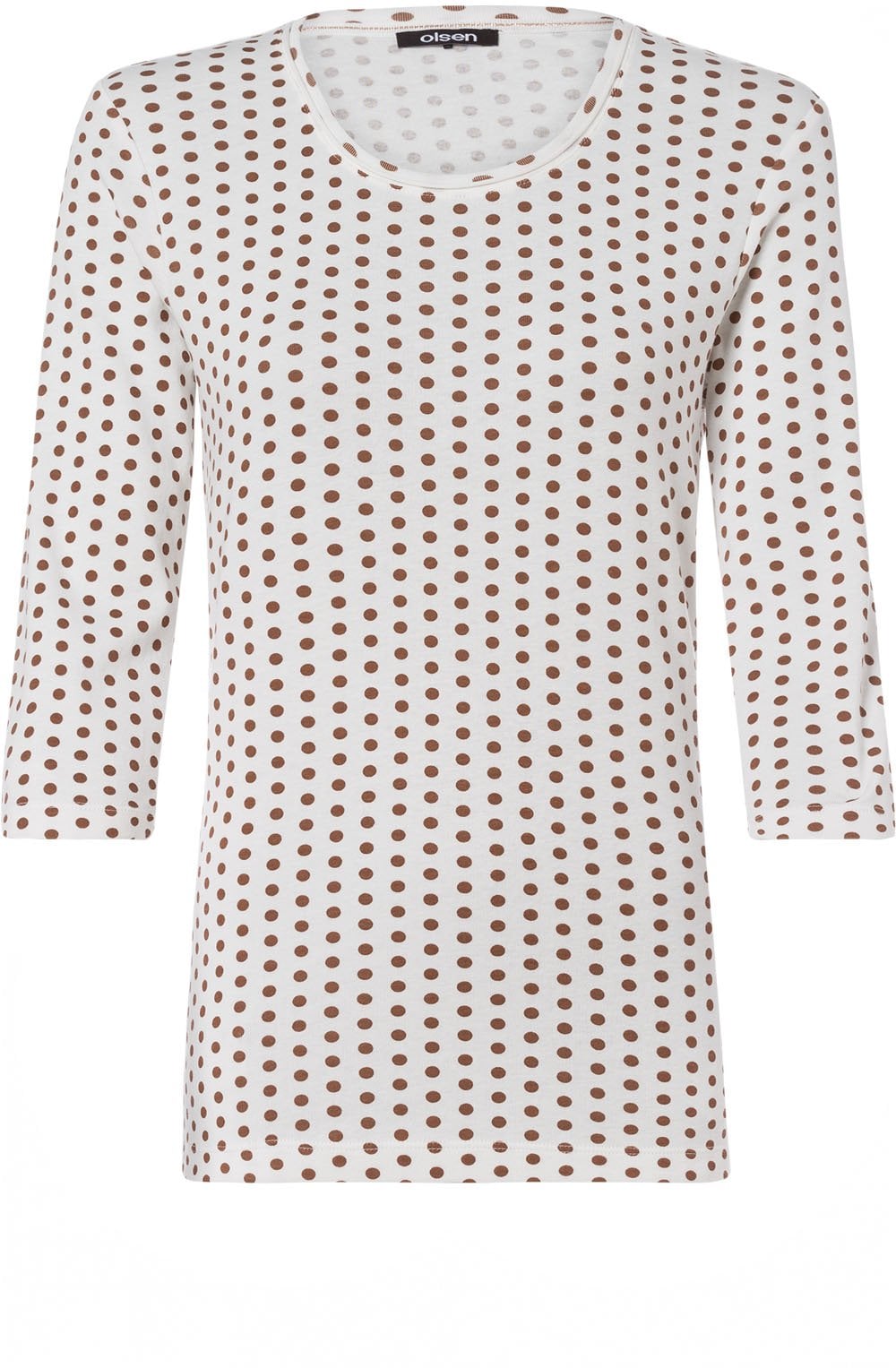 Tan Spot Print Top