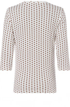 Tan Spot Print Top