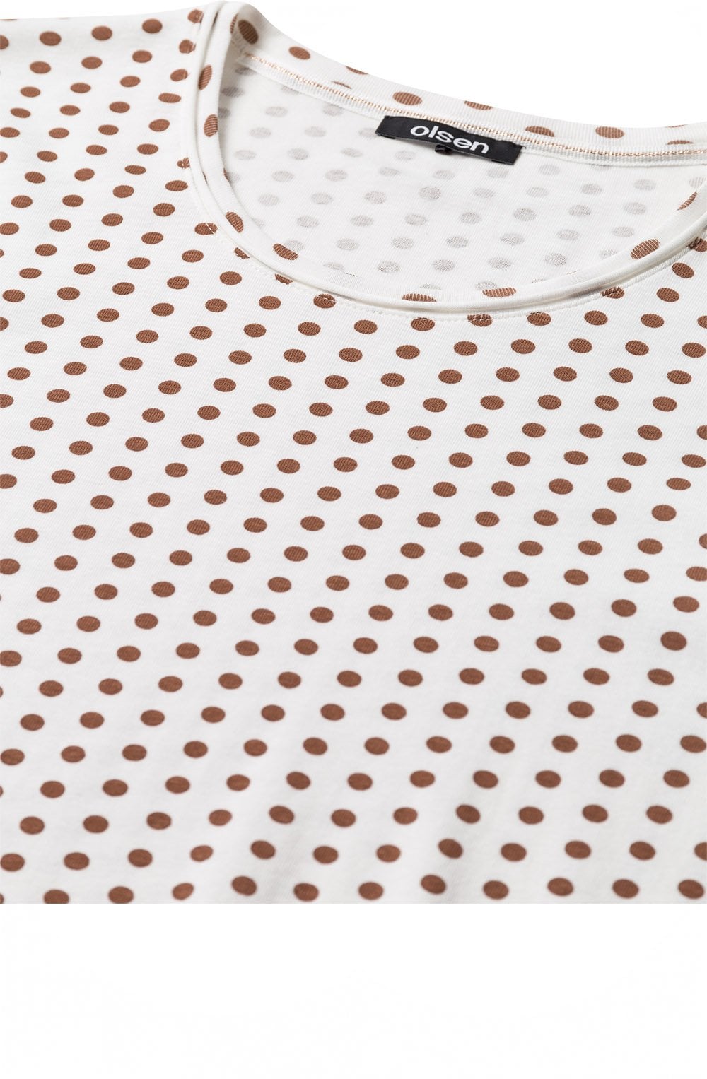 Tan Spot Print Top