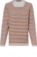 Tan & White Striped Jumper