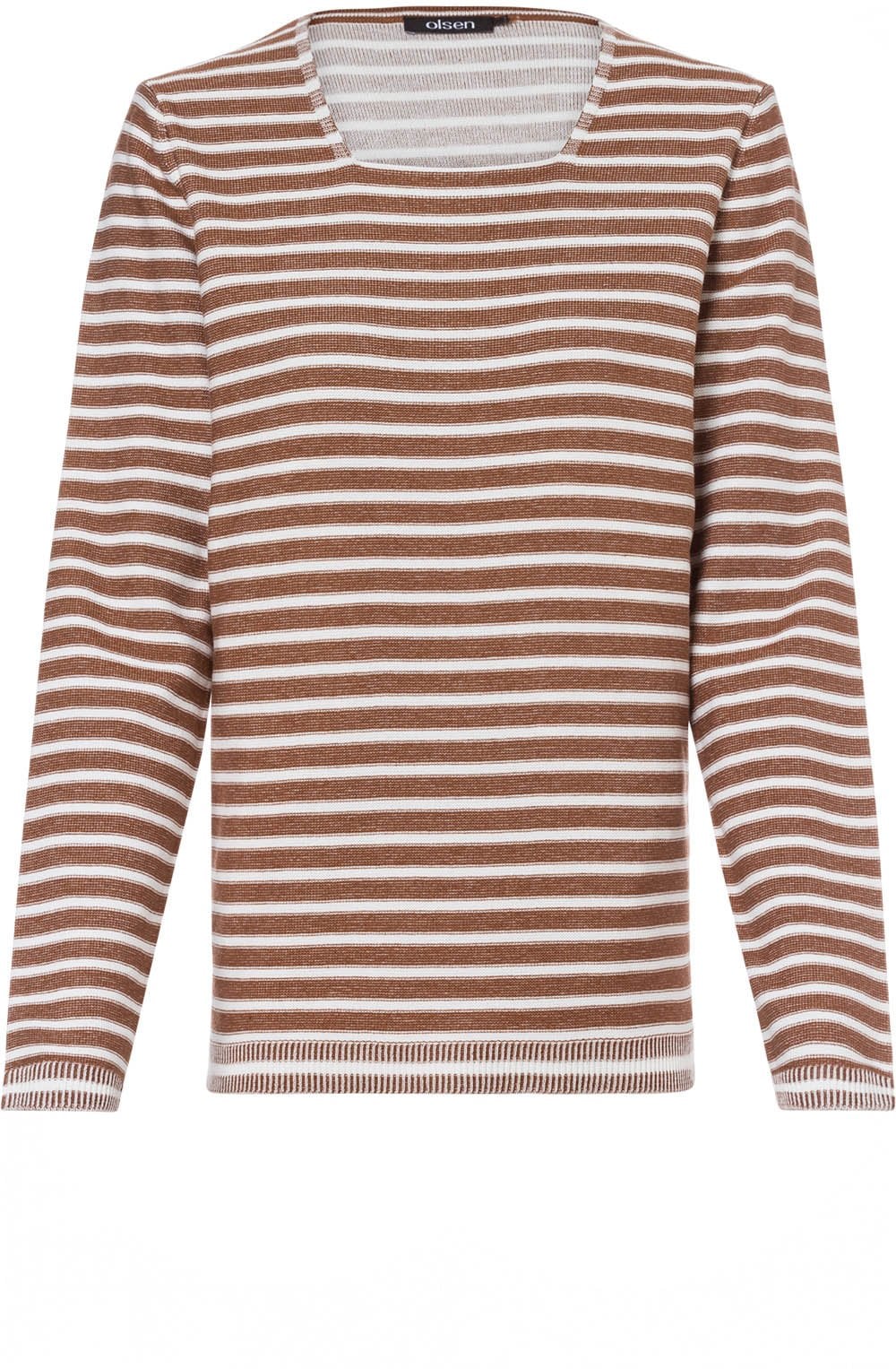 Tan & White Striped Jumper