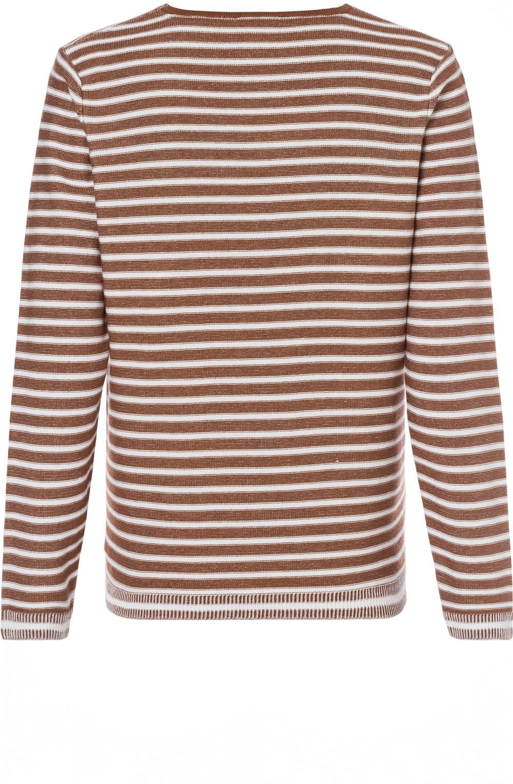 Tan & White Striped Jumper
