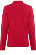 Teaberry Red Horizontal Ribbed Cardigan