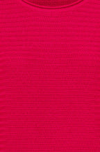 Teaberry Red Horizontal Ribbed Henny Jumper